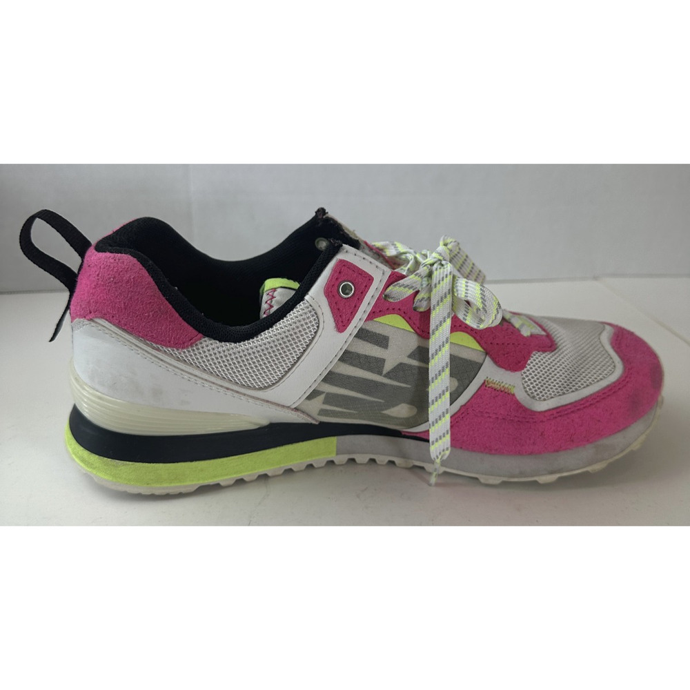 New Balance 574 Running Sneakers Green White Pink Glow Shoes Women's US Size 11 - Picture 9 of 15